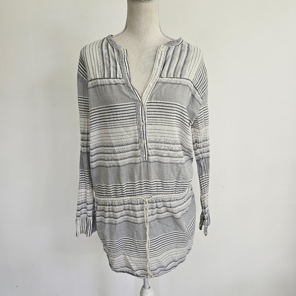 Xirena "Sorento" Striped Drawstring Tunic Dress - Picture 2 of 11